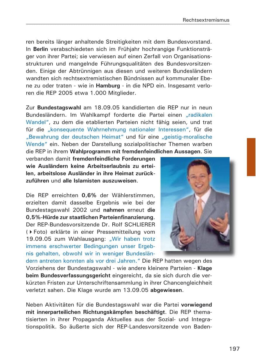 Seite 197 des Verfassungsschutzbericht 2005 Hamburg