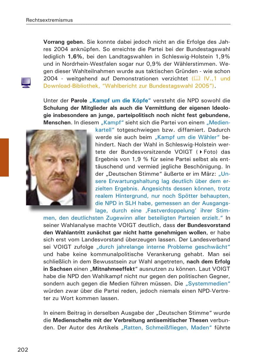 Seite 202 des Verfassungsschutzbericht 2005 Hamburg
