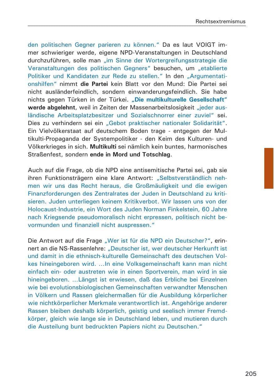Seite 205 des Verfassungsschutzbericht 2005 Hamburg