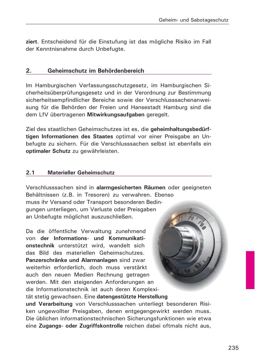 Seite 235 des Verfassungsschutzbericht 2005 Hamburg