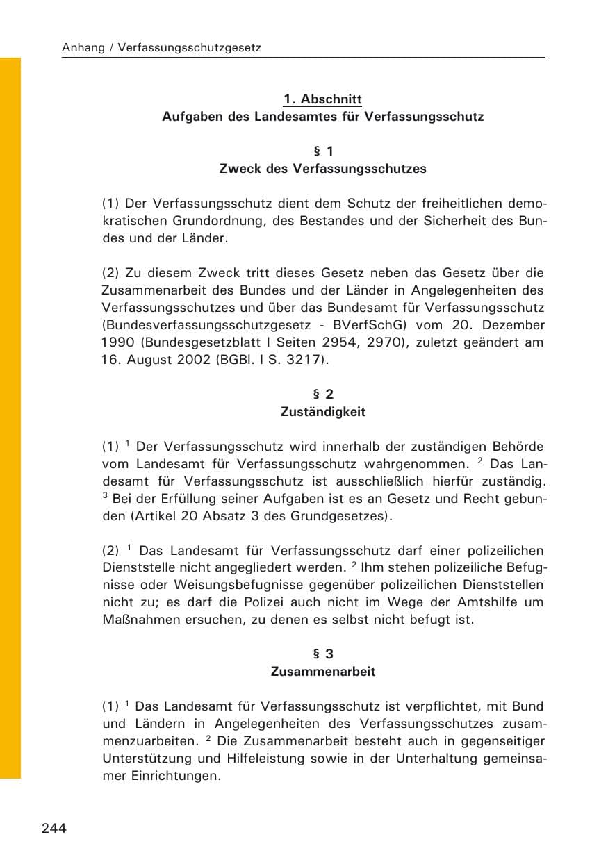 Seite 244 des Verfassungsschutzbericht 2005 Hamburg