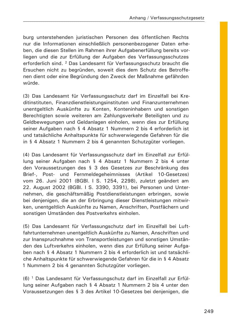Seite 249 des Verfassungsschutzbericht 2005 Hamburg