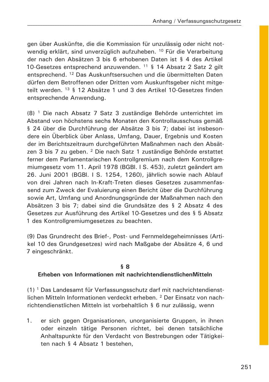 Seite 251 des Verfassungsschutzbericht 2005 Hamburg