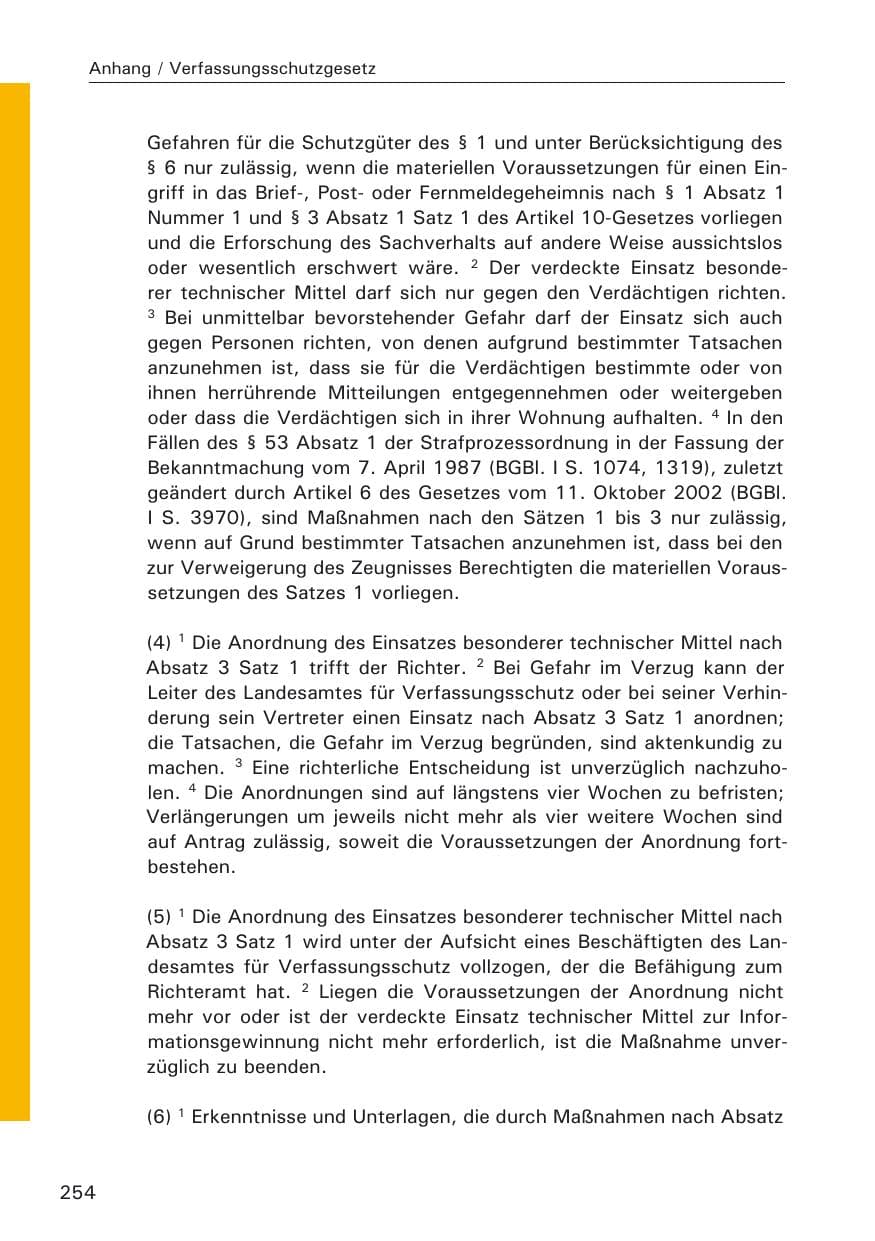 Seite 254 des Verfassungsschutzbericht 2005 Hamburg