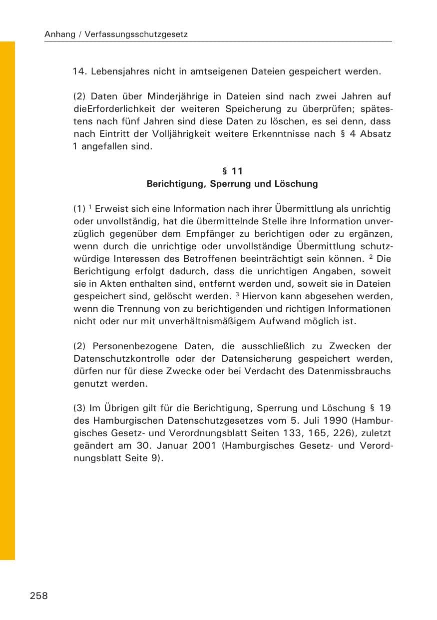 Seite 258 des Verfassungsschutzbericht 2005 Hamburg