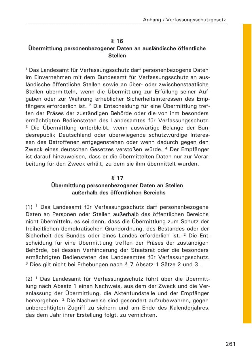 Seite 261 des Verfassungsschutzbericht 2005 Hamburg