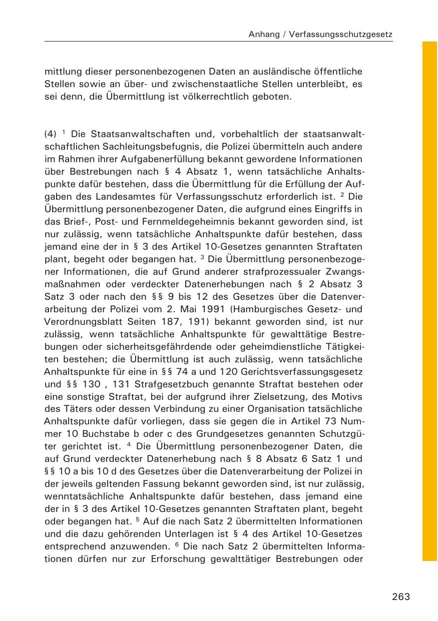 Seite 263 des Verfassungsschutzbericht 2005 Hamburg