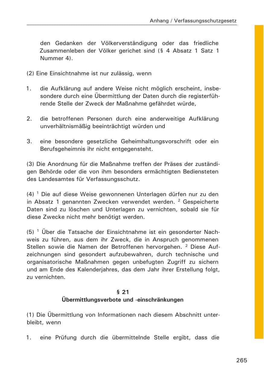 Seite 265 des Verfassungsschutzbericht 2005 Hamburg