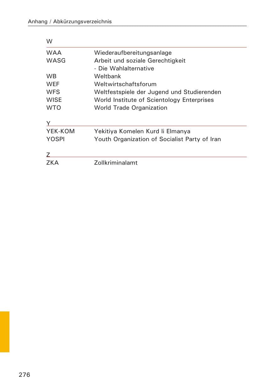 Seite 276 des Verfassungsschutzbericht 2005 Hamburg