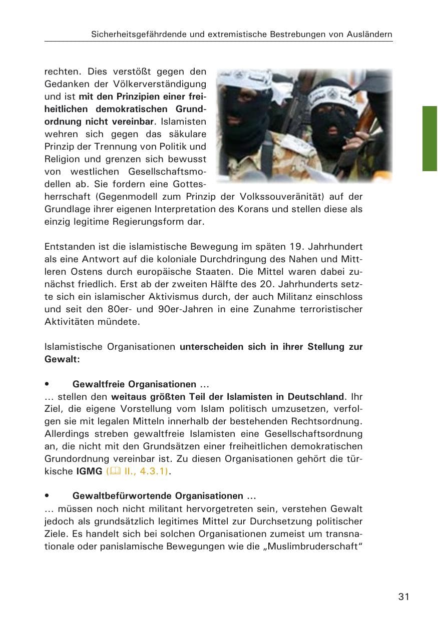 Seite 31 des Verfassungsschutzbericht 2005 Hamburg