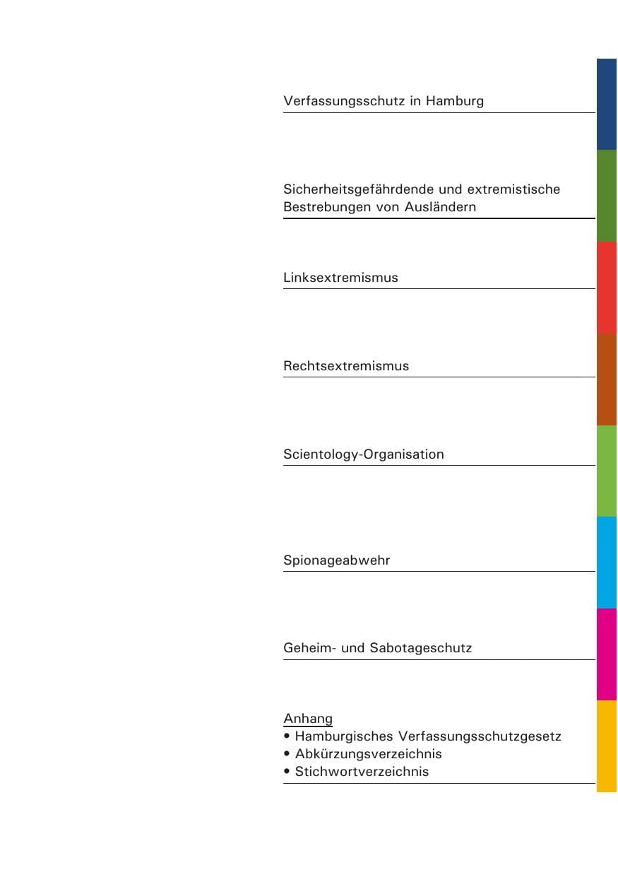 Seite 7 des Verfassungsschutzbericht 2005 Hamburg