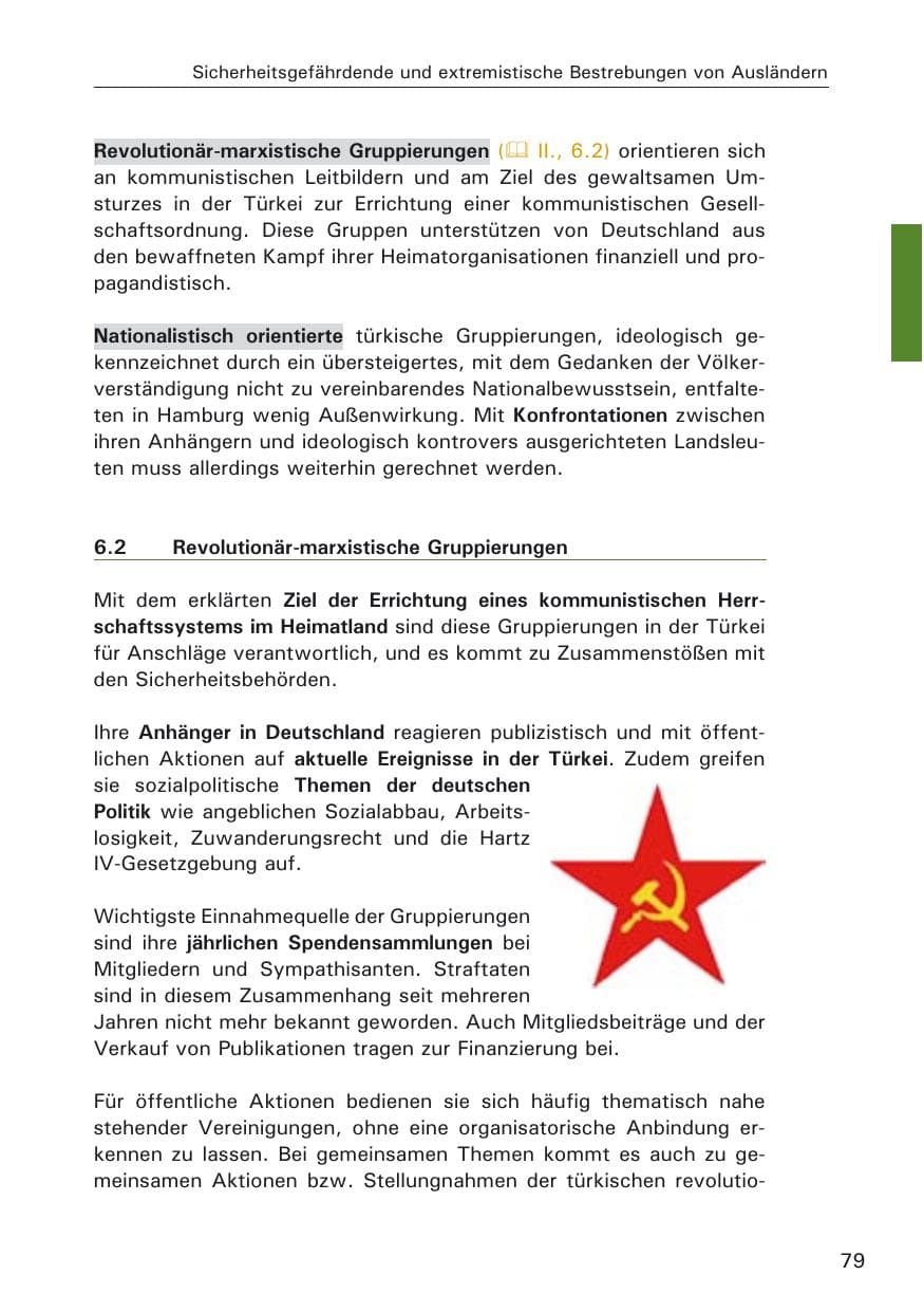 Seite 79 des Verfassungsschutzbericht 2005 Hamburg