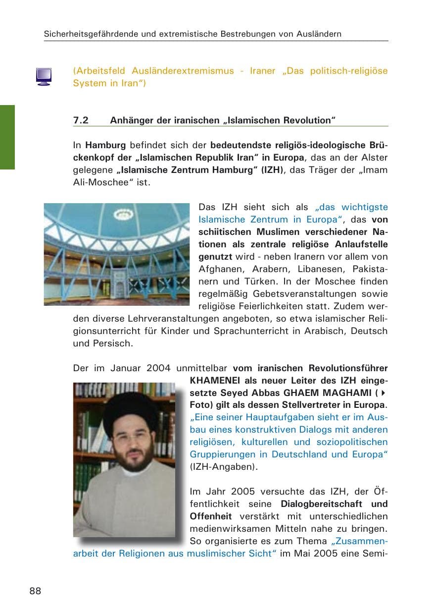 Seite 88 des Verfassungsschutzbericht 2005 Hamburg
