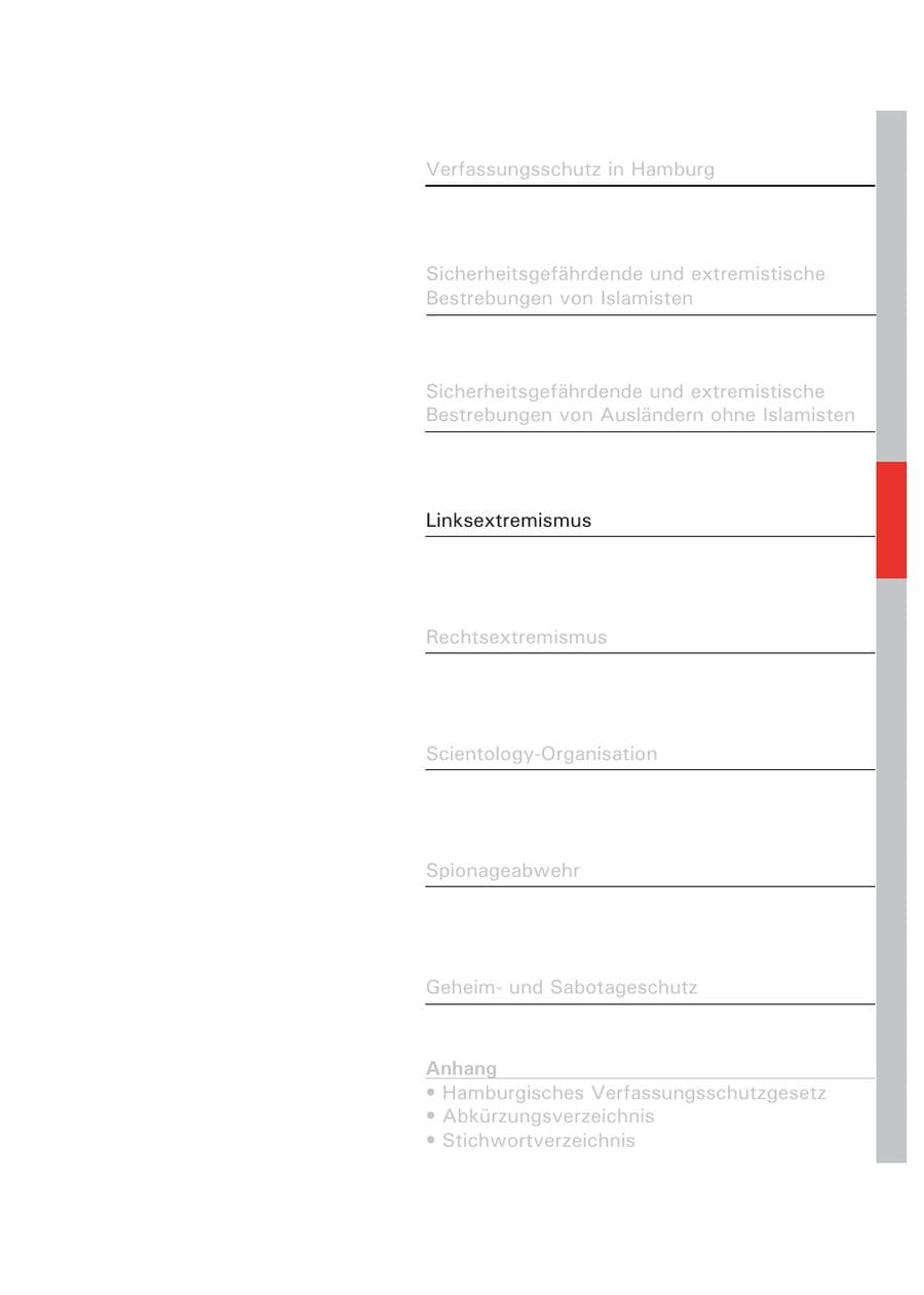 Seite 113 des Verfassungsschutzbericht 2006 Hamburg