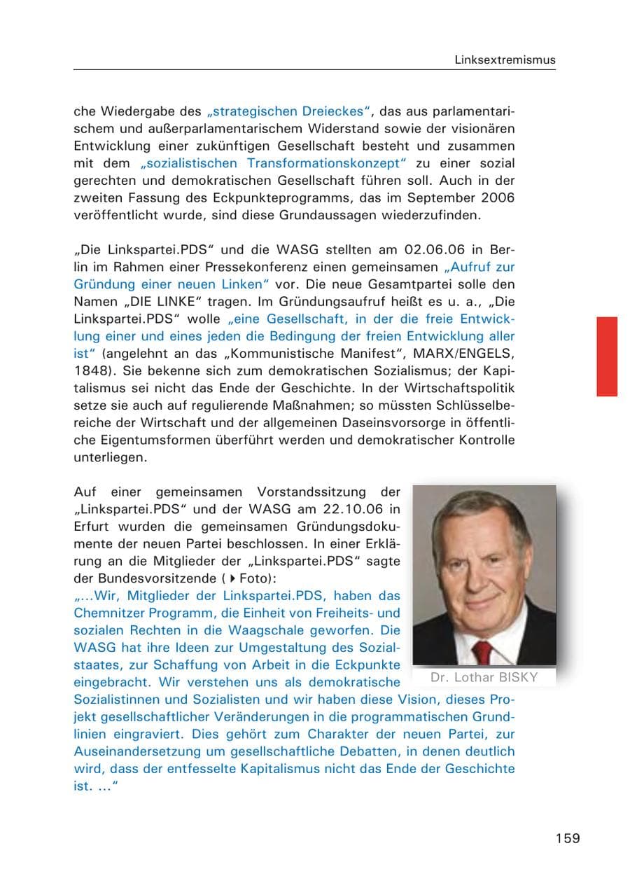 Seite 161 des Verfassungsschutzbericht 2006 Hamburg