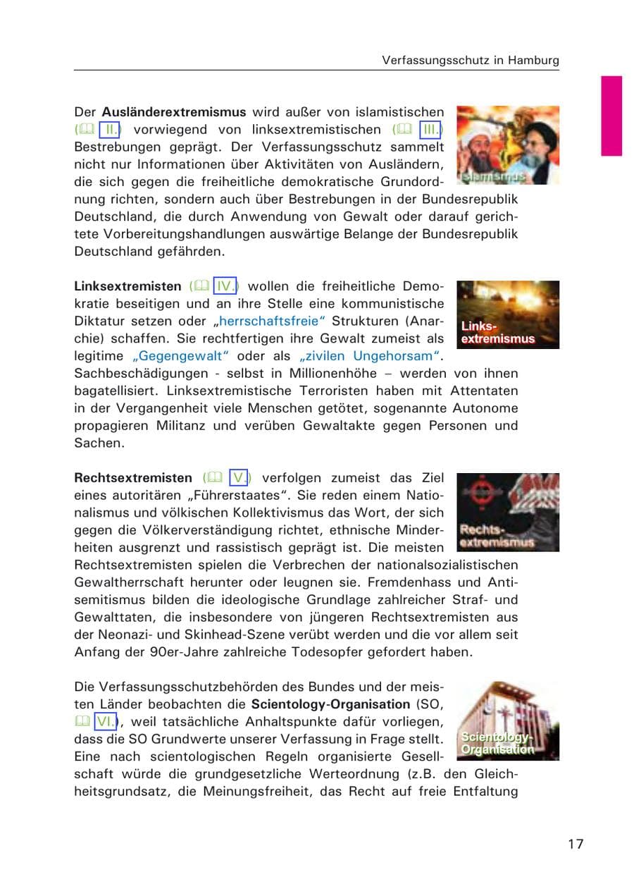 Seite 19 des Verfassungsschutzbericht 2006 Hamburg