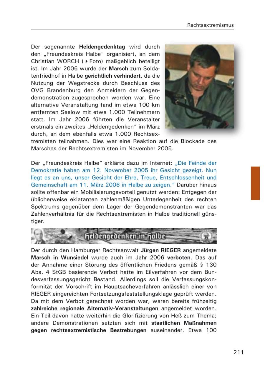 Seite 213 des Verfassungsschutzbericht 2006 Hamburg
