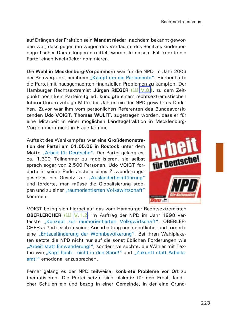 Seite 225 des Verfassungsschutzbericht 2006 Hamburg