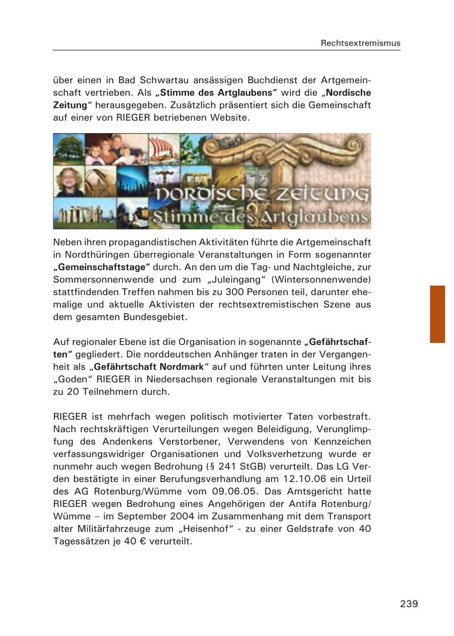 Seite 241 des Verfassungsschutzbericht 2006 Hamburg