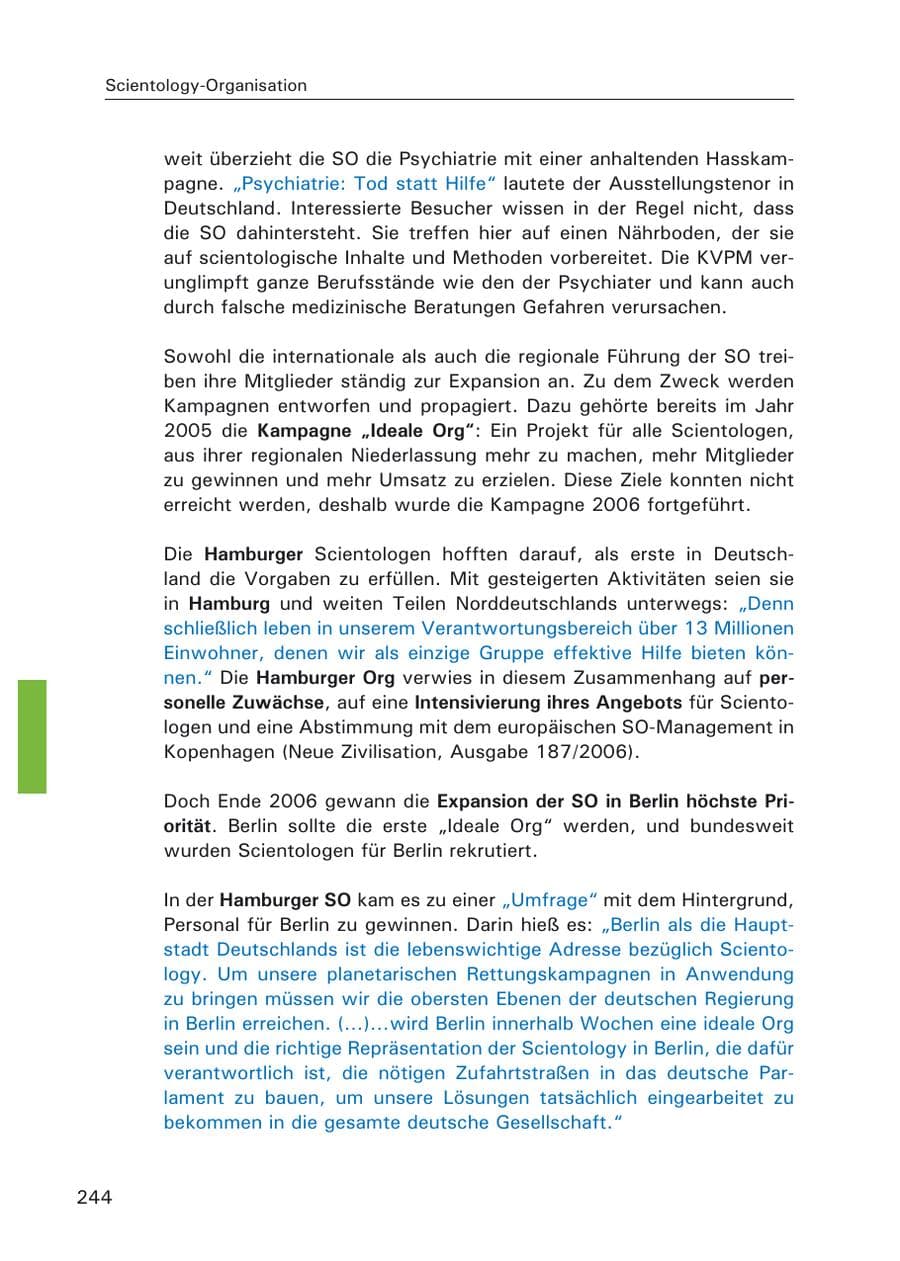 Seite 246 des Verfassungsschutzbericht 2006 Hamburg