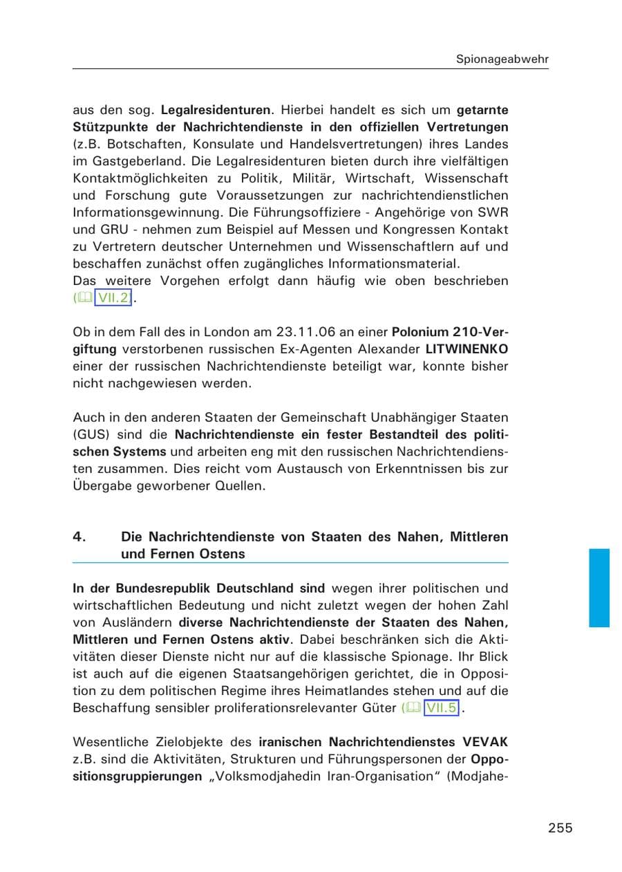 Seite 257 des Verfassungsschutzbericht 2006 Hamburg