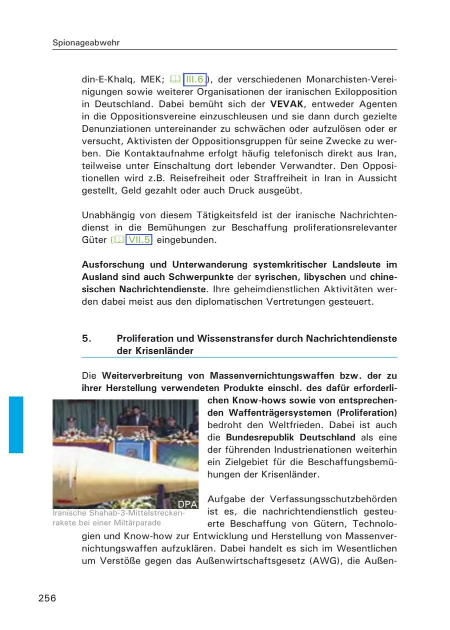 Seite 258 des Verfassungsschutzbericht 2006 Hamburg