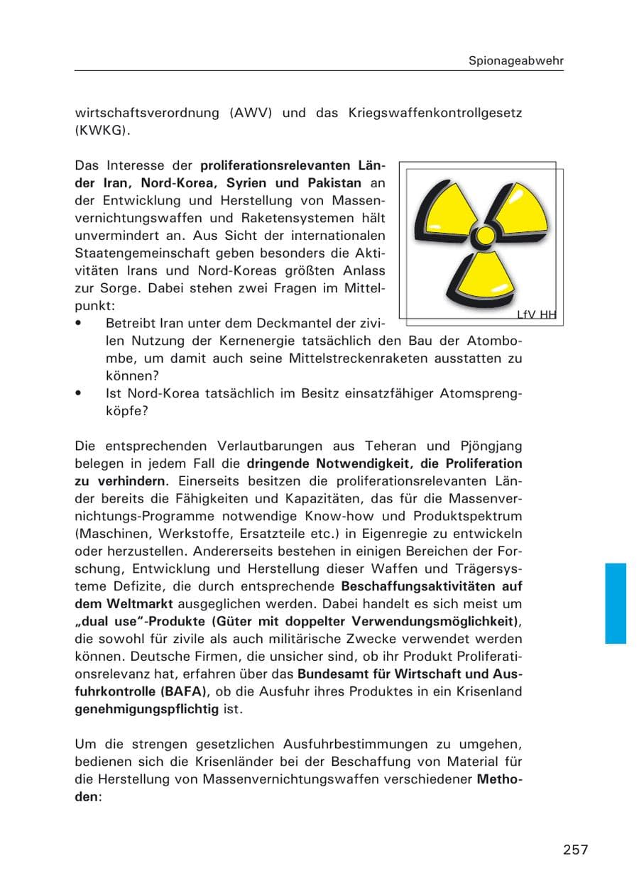 Seite 259 des Verfassungsschutzbericht 2006 Hamburg