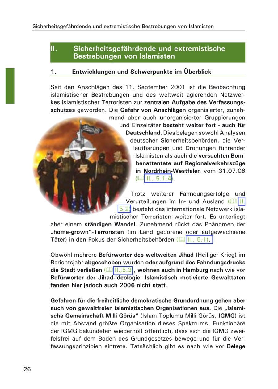 Seite 28 des Verfassungsschutzbericht 2006 Hamburg