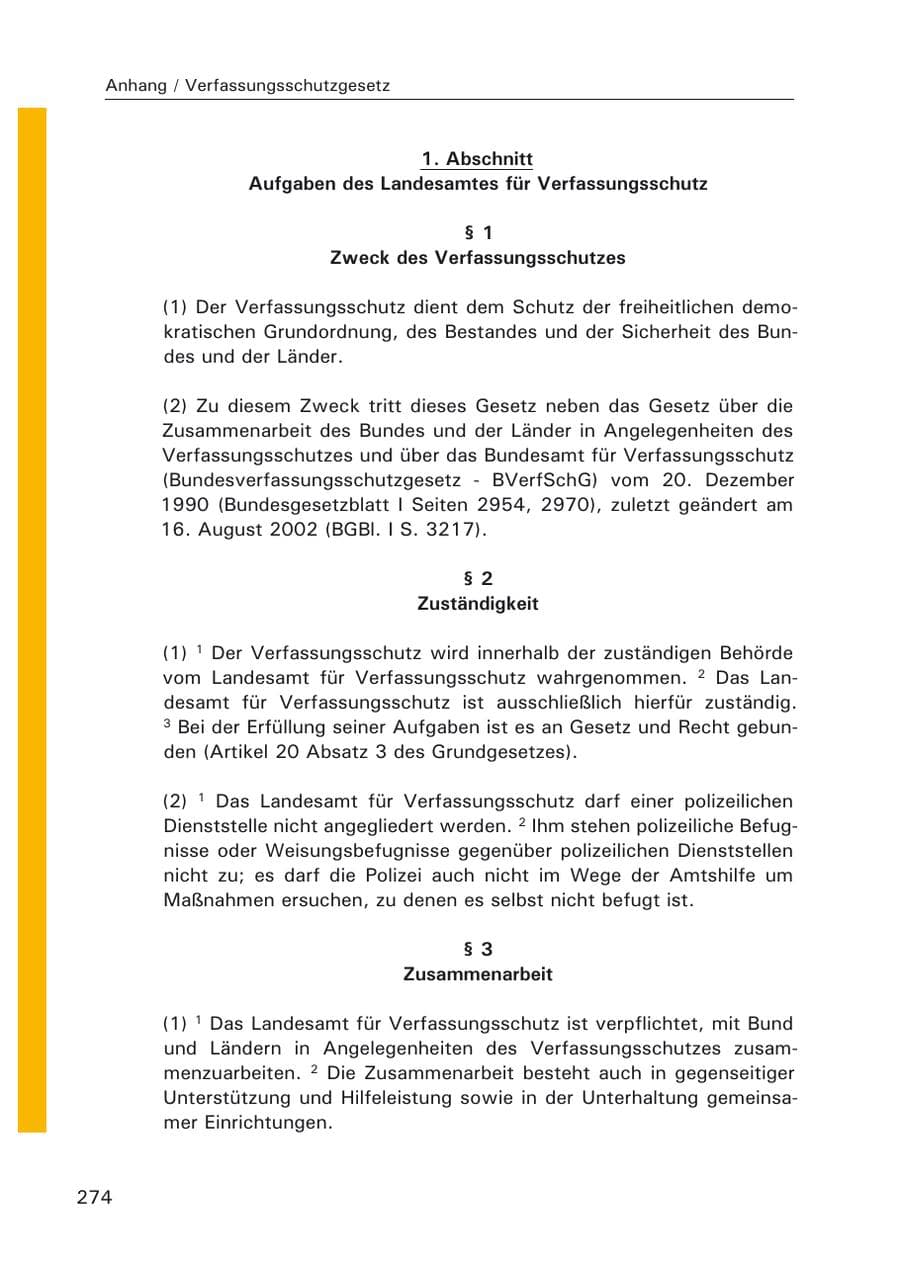 Seite 276 des Verfassungsschutzbericht 2006 Hamburg