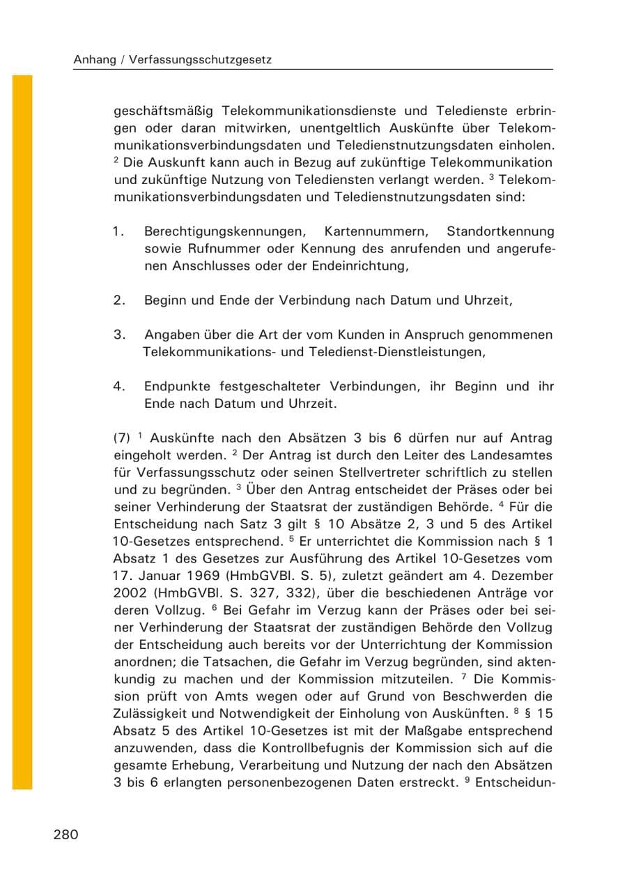 Seite 282 des Verfassungsschutzbericht 2006 Hamburg