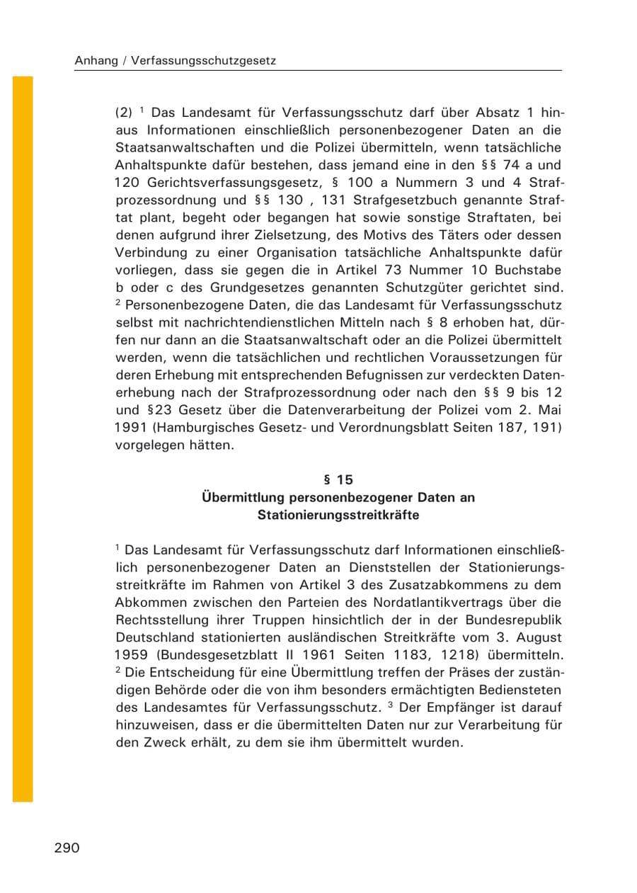 Seite 292 des Verfassungsschutzbericht 2006 Hamburg