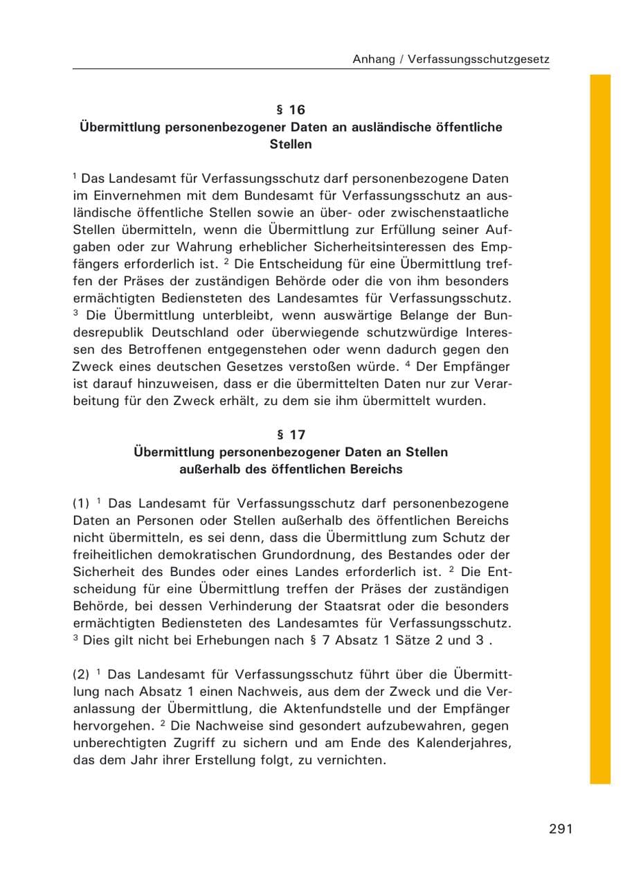 Seite 293 des Verfassungsschutzbericht 2006 Hamburg