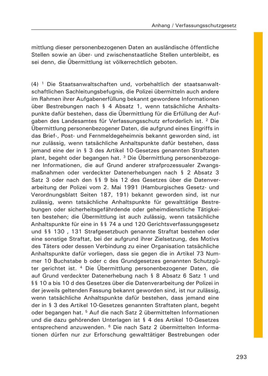Seite 295 des Verfassungsschutzbericht 2006 Hamburg