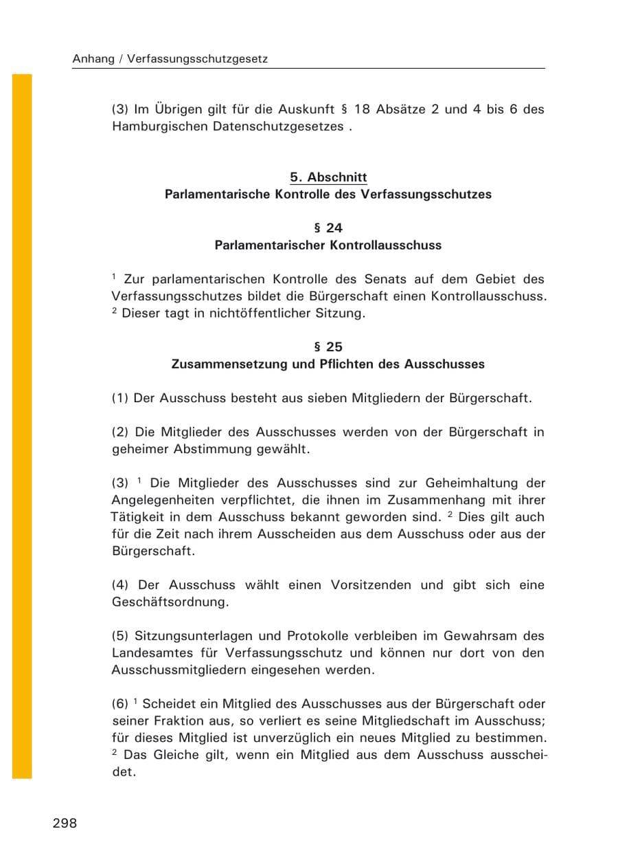 Seite 300 des Verfassungsschutzbericht 2006 Hamburg