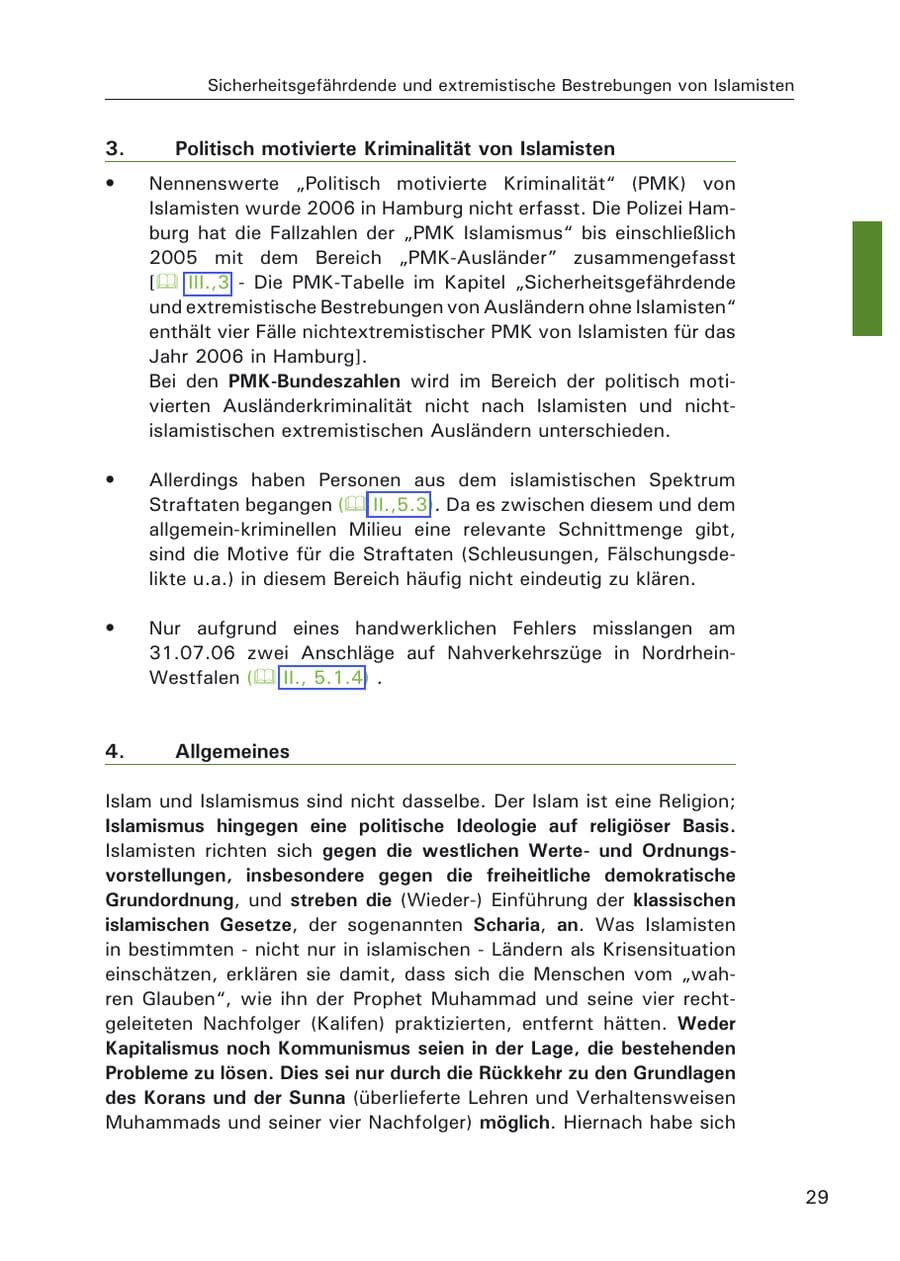Seite 31 des Verfassungsschutzbericht 2006 Hamburg