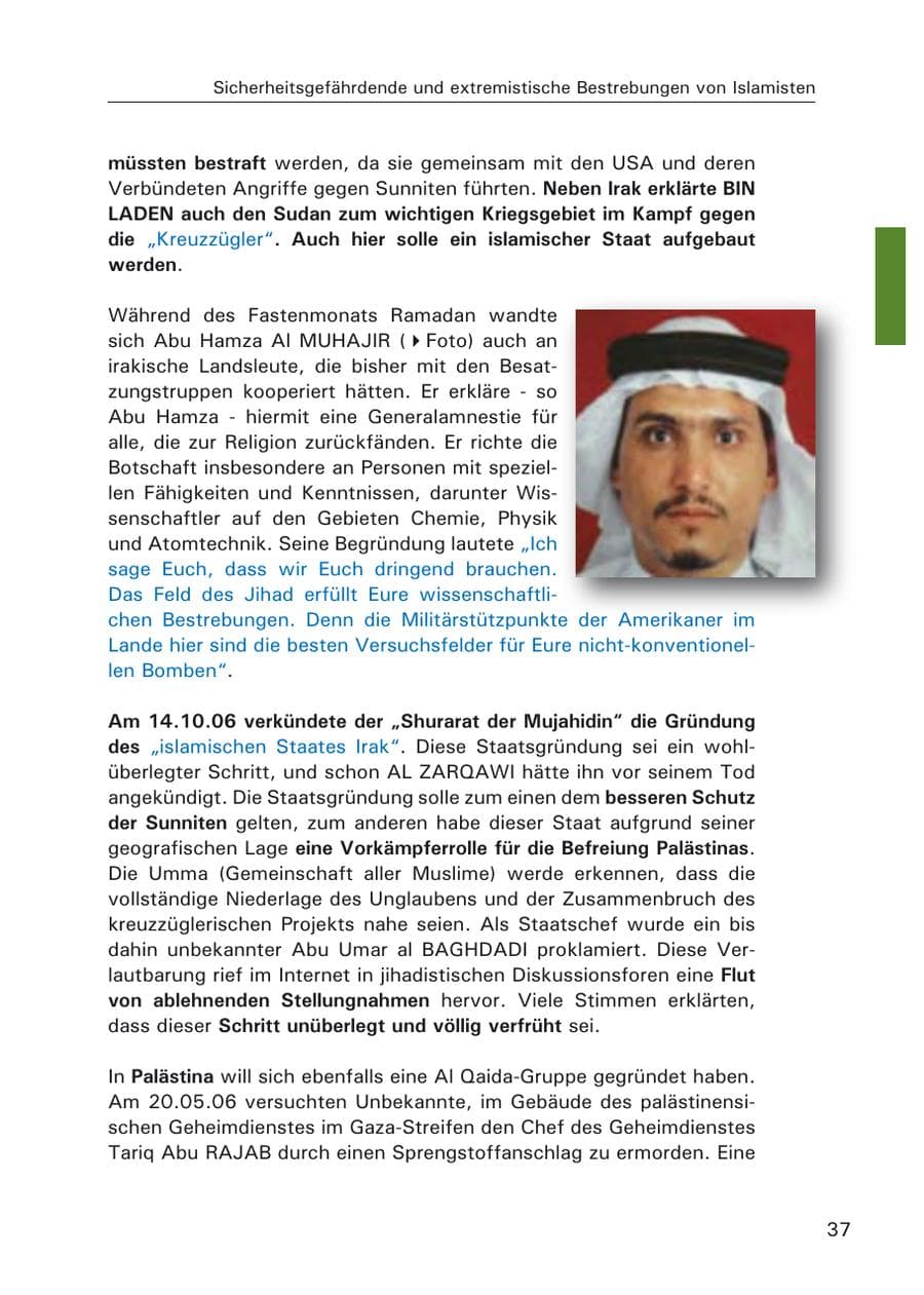 Seite 39 des Verfassungsschutzbericht 2006 Hamburg