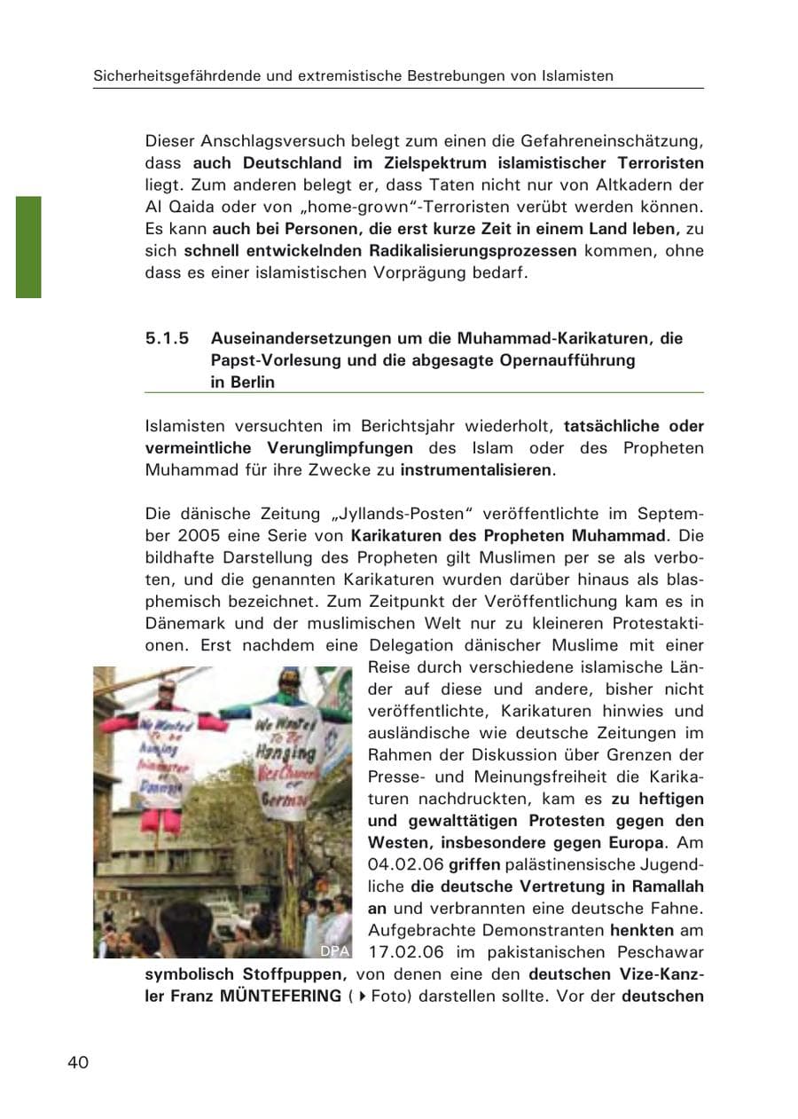 Seite 42 des Verfassungsschutzbericht 2006 Hamburg