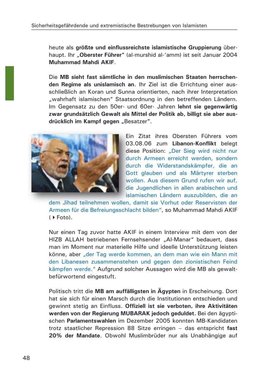 Seite 50 des Verfassungsschutzbericht 2006 Hamburg