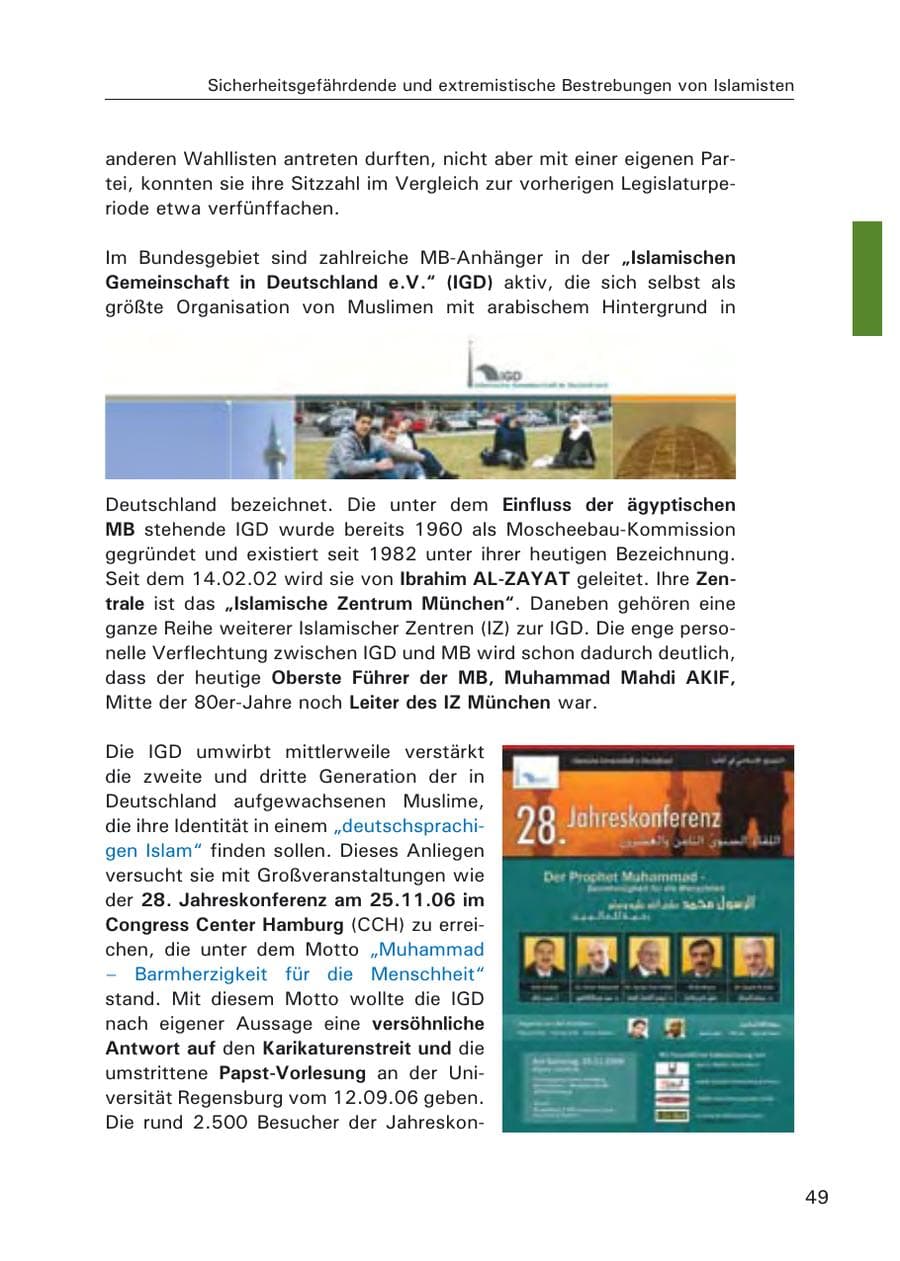 Seite 51 des Verfassungsschutzbericht 2006 Hamburg