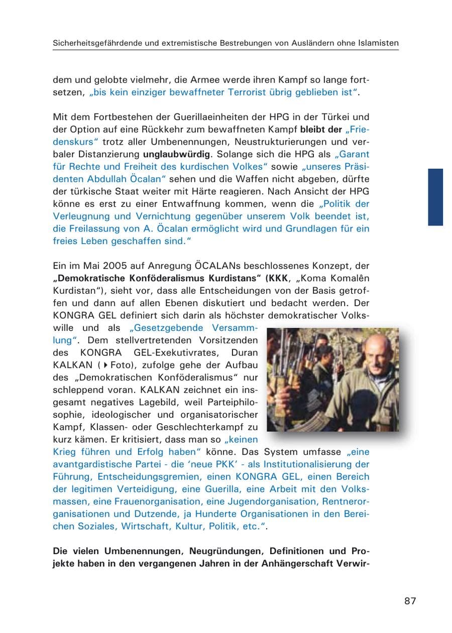Seite 89 des Verfassungsschutzbericht 2006 Hamburg