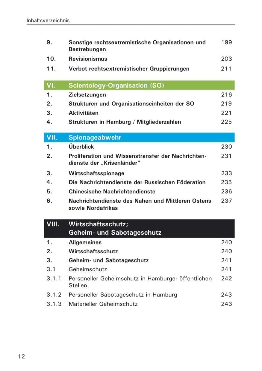 Seite 14 des Verfassungsschutzbericht 2008 Hamburg