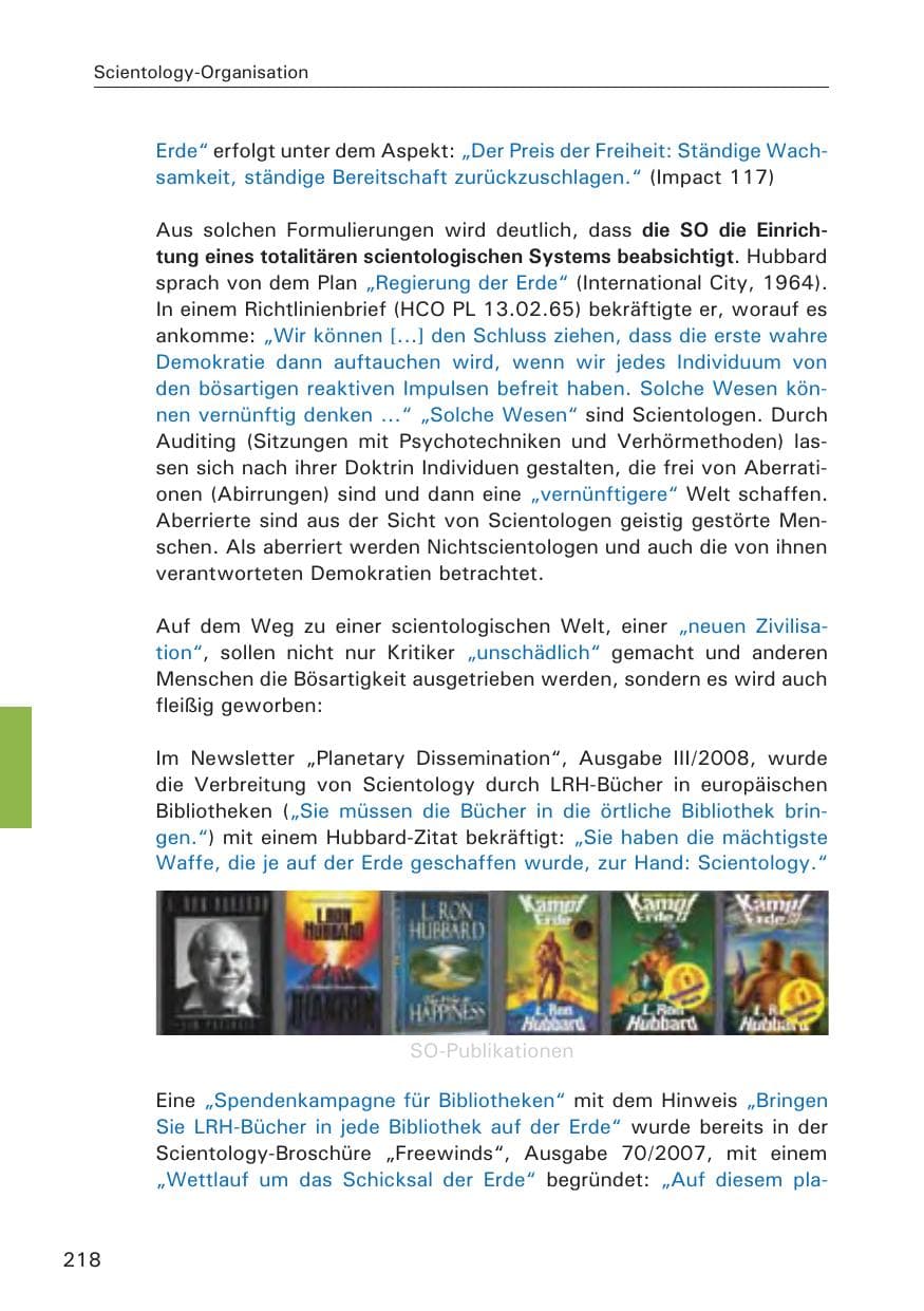 Seite 220 des Verfassungsschutzbericht 2008 Hamburg