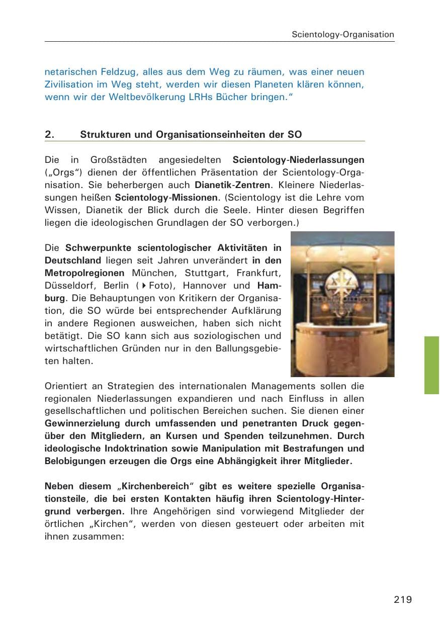 Seite 221 des Verfassungsschutzbericht 2008 Hamburg