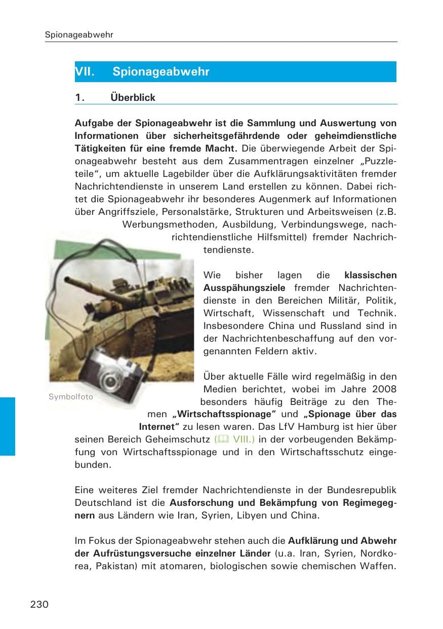 Seite 232 des Verfassungsschutzbericht 2008 Hamburg