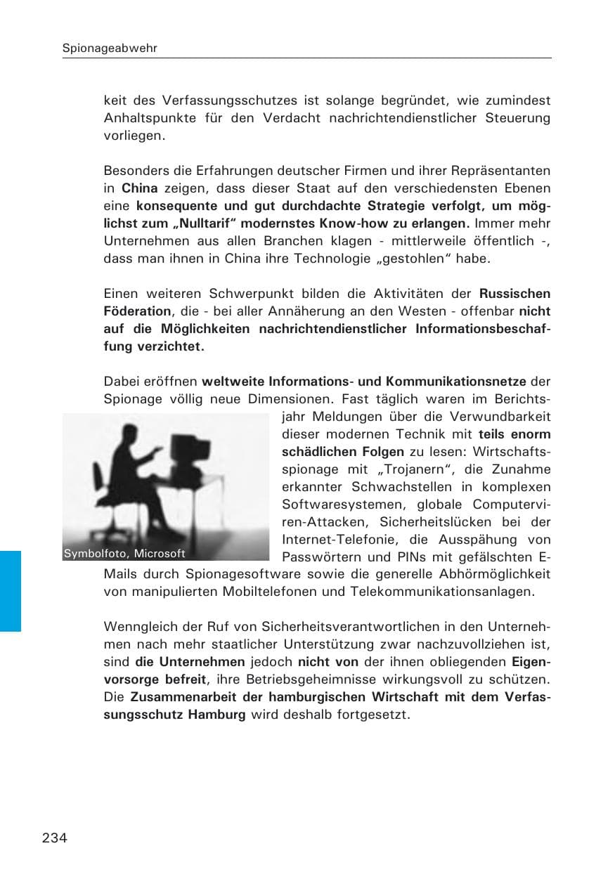 Seite 236 des Verfassungsschutzbericht 2008 Hamburg