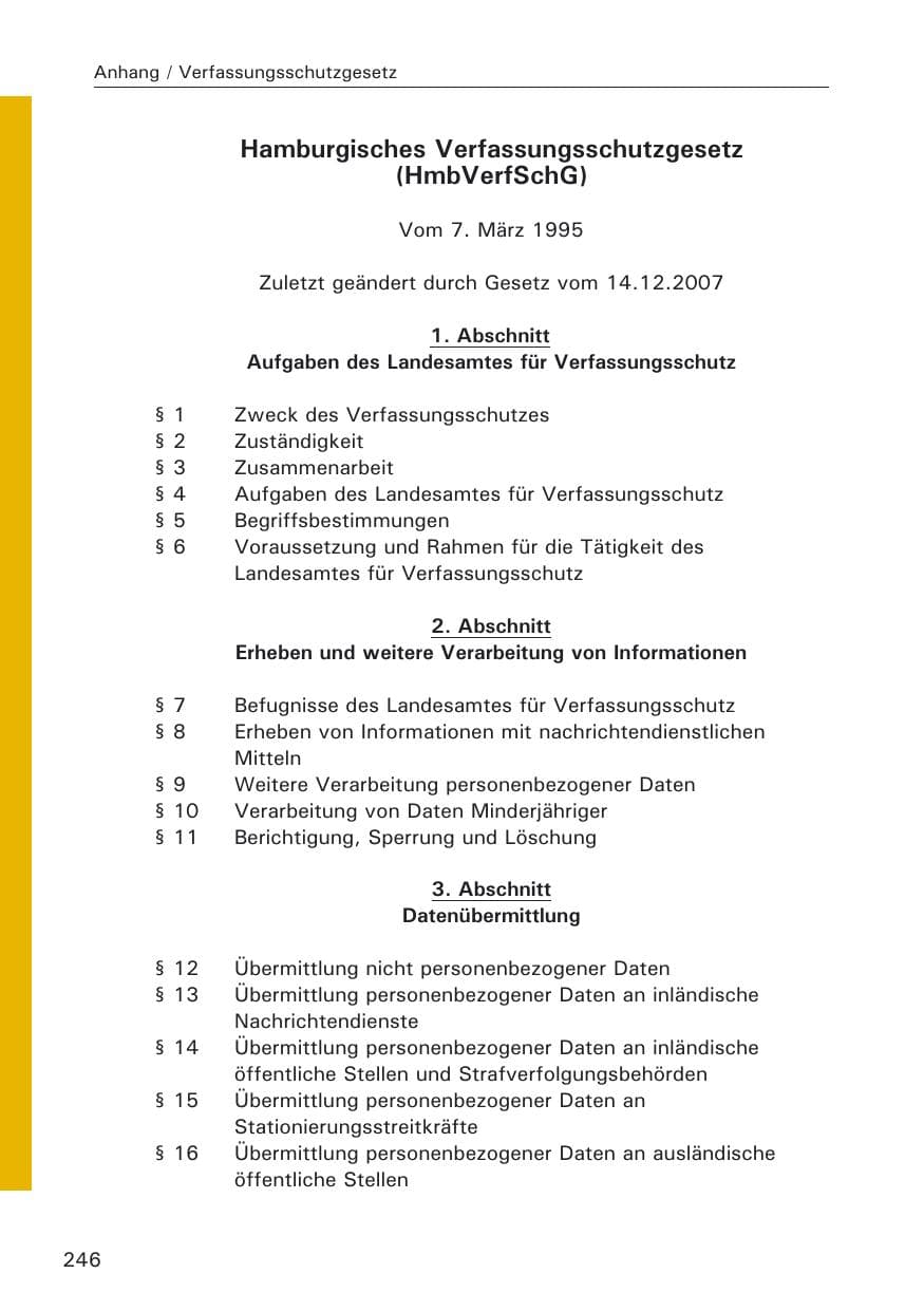 Seite 248 des Verfassungsschutzbericht 2008 Hamburg