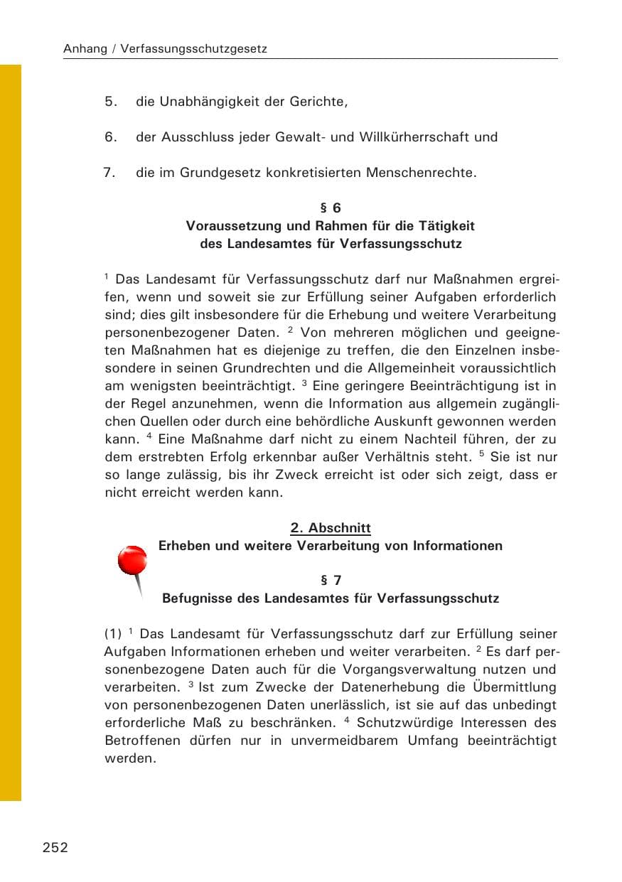 Seite 254 des Verfassungsschutzbericht 2008 Hamburg