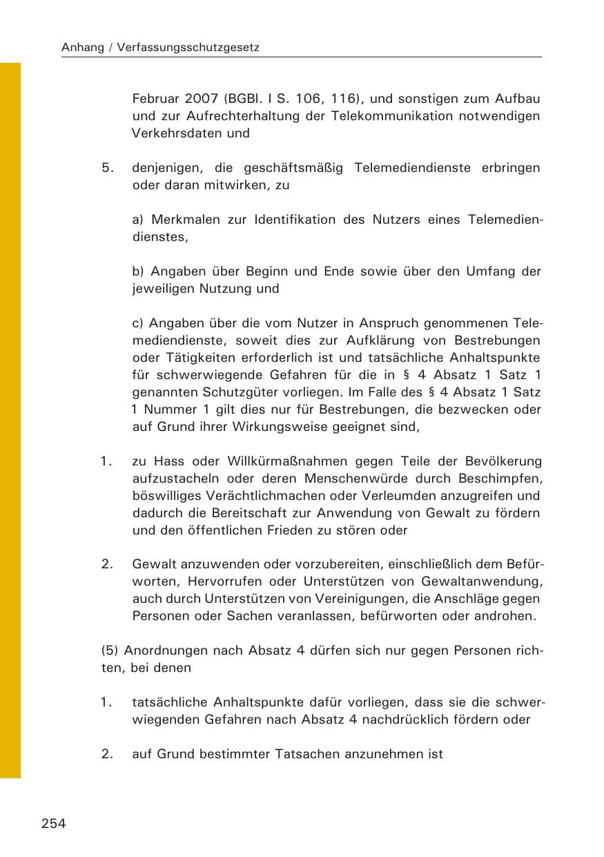 Seite 256 des Verfassungsschutzbericht 2008 Hamburg