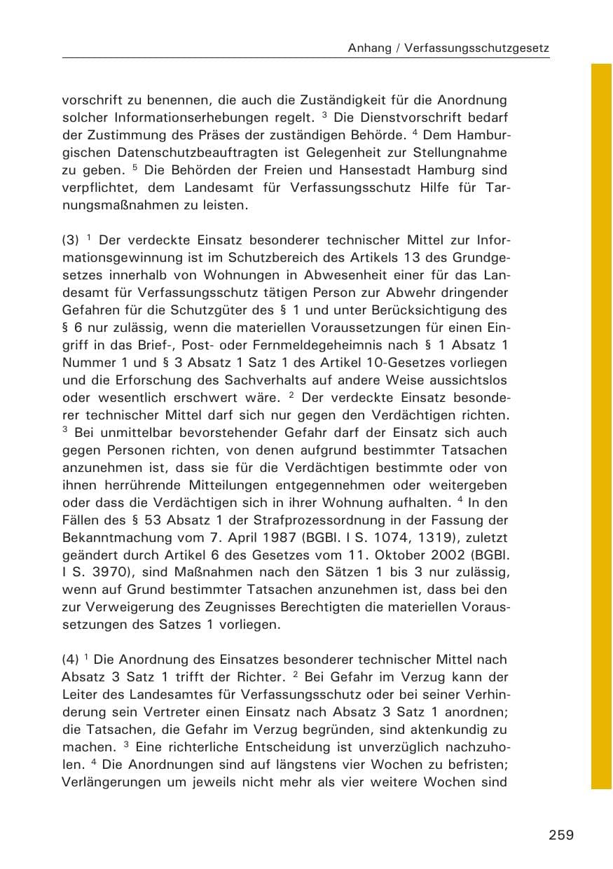 Seite 261 des Verfassungsschutzbericht 2008 Hamburg
