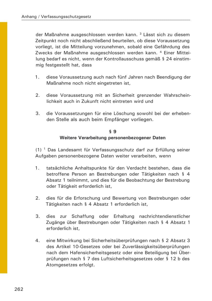 Seite 264 des Verfassungsschutzbericht 2008 Hamburg